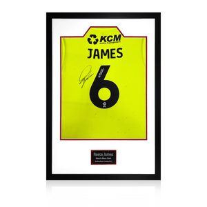 Reece James Match-Worn & Signed Rotherham United Shirt Premium Frame