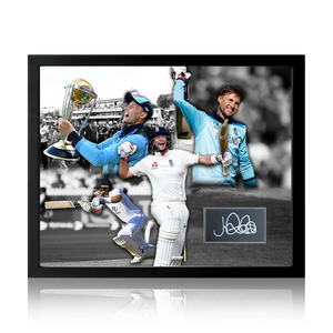 Joe Root Signed England Cricket Cut Deluxe Mount Frame