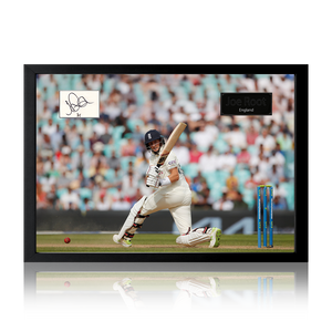 Joe Root Signed England Cricket Cut Iconic Frame