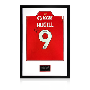 Jordan Hugill Match-Worn & Signed Rotherham United Shirt Premium Frame