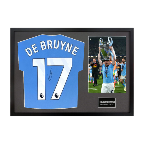 Kevin De Bruyne Signed Manchester City Shirt Classic Frame