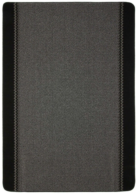 Washable Bordered Black Rug  | 116Bl