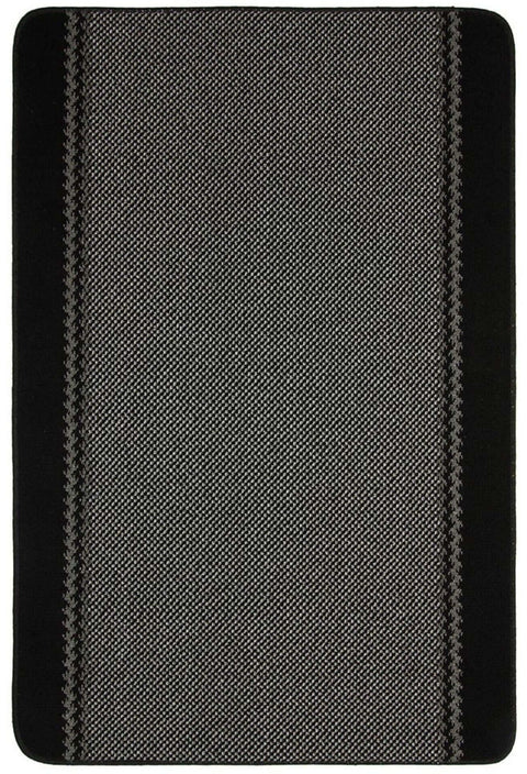 Washable Bordered Black Rug  | 116Bl