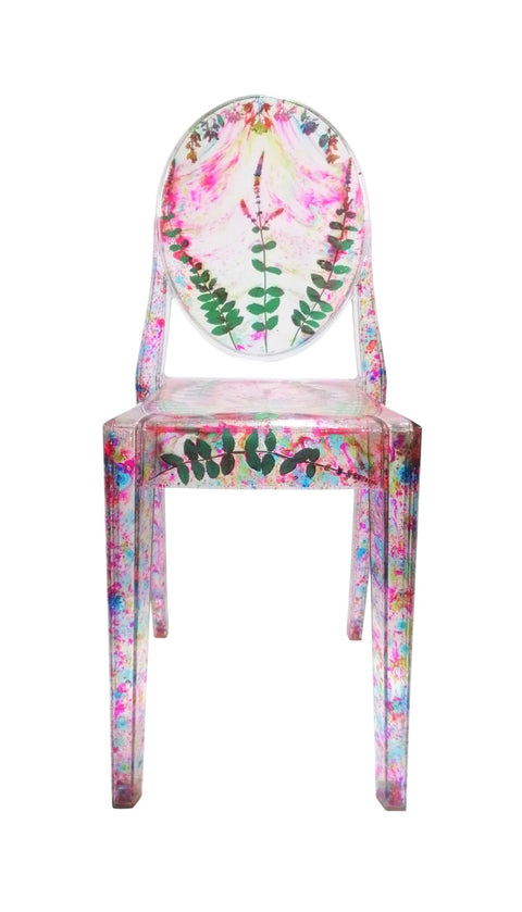 Kartell - Philippe Starck, Valérie D - Chair - Victoria Ghost Fleurie - Polycarbonate