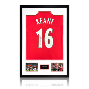 Roy Keane Signed Manchester United Shirt Premium Frame