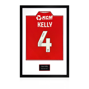 Liam Kelly Match-Worn & Signed Rotherham United Shirt Premium Frame