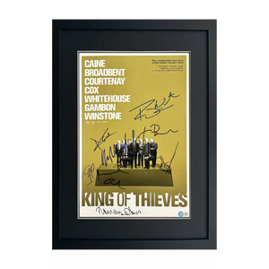 King Of Thieves Cast Signed 18x12 Image Compact Frame (AFTAL Authenticated)