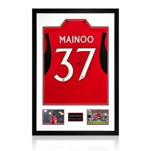 Kobbie Mainoo Signed Manchester United Display