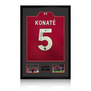 Ibrahima Konaté Signed Liverpool Shirt Premium Frame (ACG Cert)