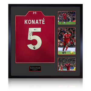 Ibrahima Konaté Signed Liverpool Shirt Elite Frame (ACG Cert)