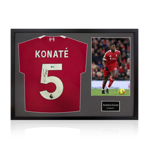 Ibrahima Konaté Signed Liverpool Shirt Classic Frame (ACG Cert)