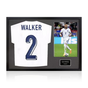 Kyle Walker Signed England Shirt Classic Frame