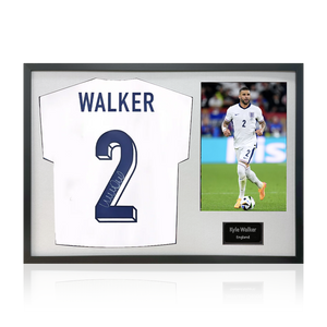 Kyle Walker Signed England Shirt Classic Frame