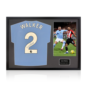 Kyle Walker Signed Manchester City Shirt Classic Frame