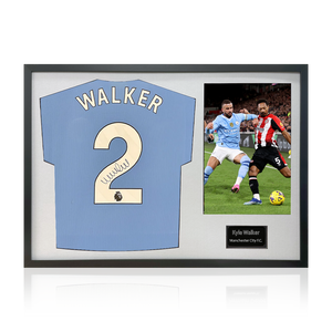 Kyle Walker Signed Manchester City Shirt Classic Frame