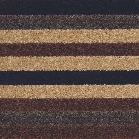 Linea Striped Caramel Washable Rug