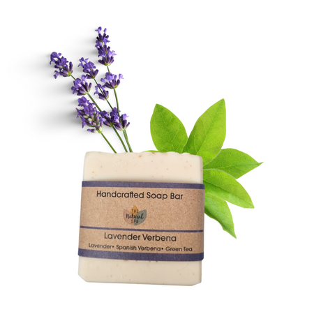 Lavender Verbena Soap Bar | Spanish Verbena & Lavender Natural Handcrafted Soap | Vegan, Plastic-Free Skincare | 3 Styles Available