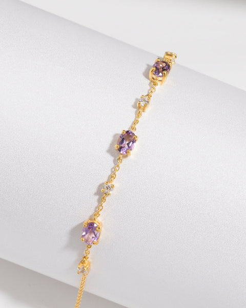 Essentielles Amethyst-Schmuckset in 18-karätigem Gold Vermeil