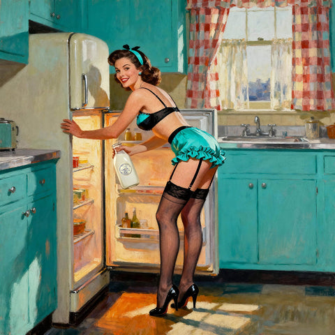 Le Yack - Midnight Milk & Mint Satin - Hand signed