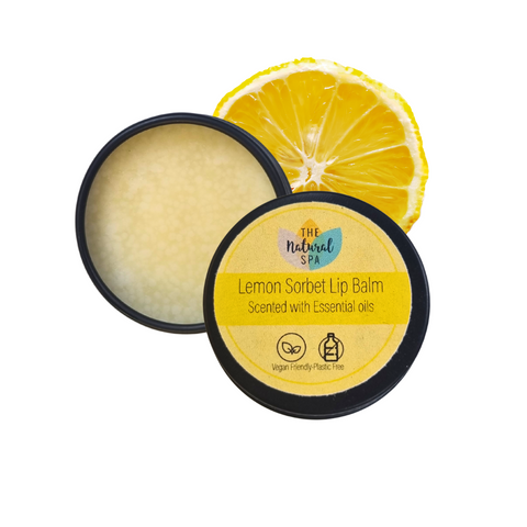 Lemon Sorbet Natural Lip Balm | Vegan, Hydrating & Nourishing | Plastic-Free, Handmade Lip Care