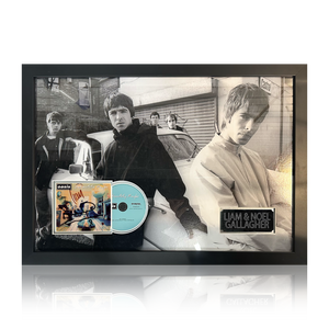 Liam & Noel Gallagher Signed Definitely Maybe CD Iconic Frame (Beckett)