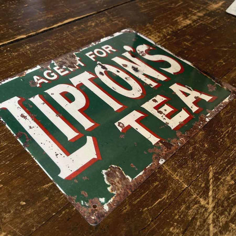 Metal Vintage Style Liptons Tea Sign