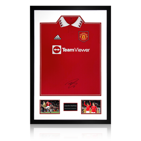 Lisandro Martínez Front Signed United Premium Frame.