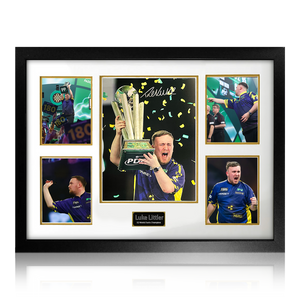 Luke Littler Signed World Champion Image Premium Frame