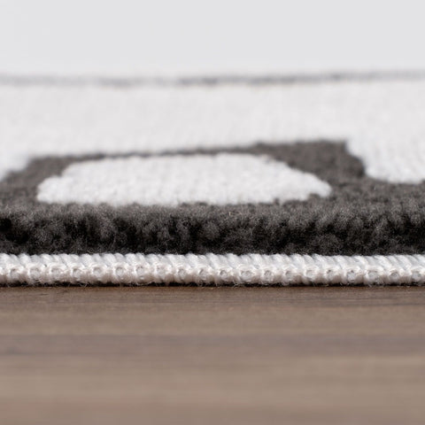 Loft Abstract Dark Grey Rug