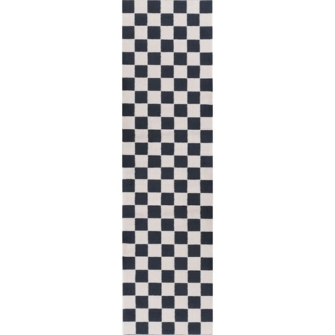 Tapis damier bleu Loft