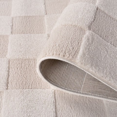 Loft Schachbrettmuster Crème Teppich