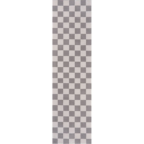 Tapis gris à damier Loft