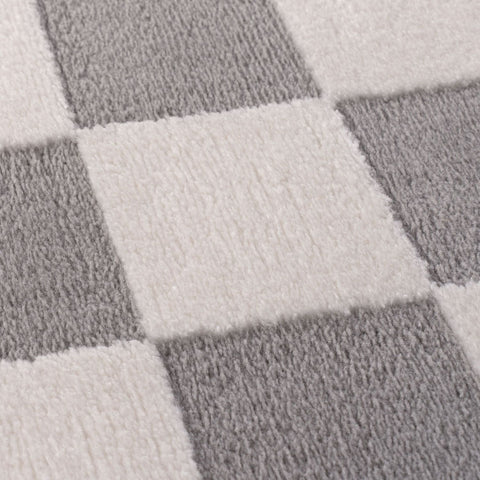 Tapis gris à damier Loft