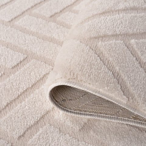 Tapis crème à chevrons Loft