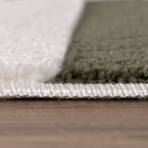 Tapis rayé vert Loft
