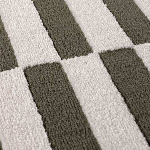 Tapis rayé vert Loft