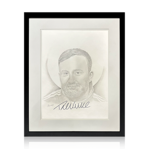 Luke Littler Signed Sketched Image Deluxe Mount Frame