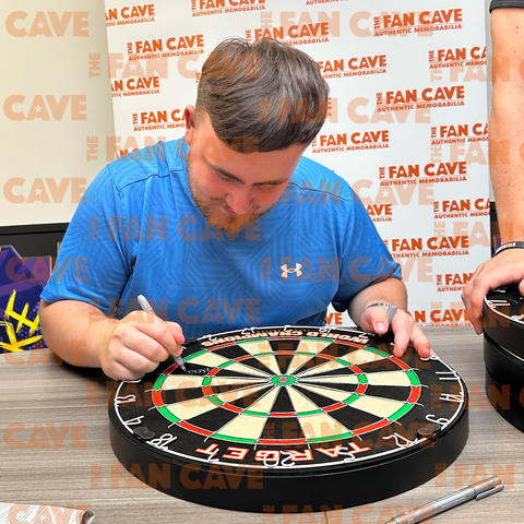 Luke Littler & Phil Taylor Signed Dartboard.