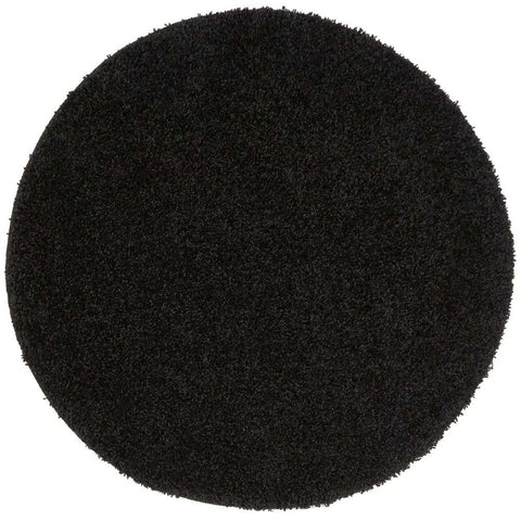 Waschbarer schwarzer Shaggy-Teppich