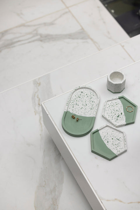 4 Piece Trinket Set - Sage Split