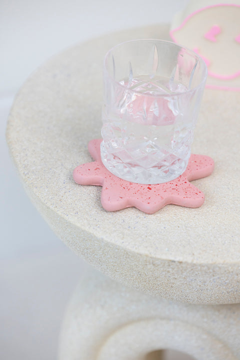 Splodge Coaster - Baby Pink