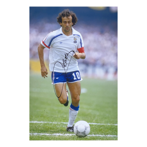 Michel Platini Signed France 10x8 Photo 4