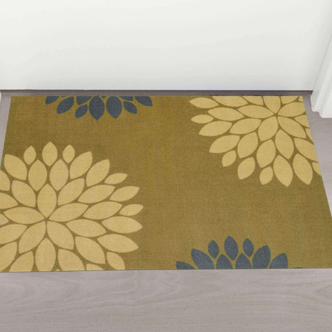 Recycled Washable Floral Mat | 130
