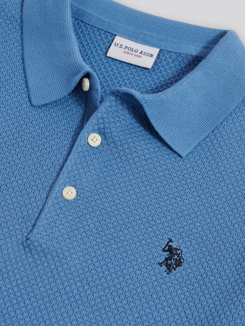 Herren Poloshirt aus Moosstrick Riviera