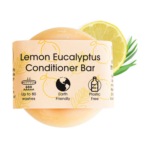 Lemon Eucalyptus Solid Conditioner Bar | Natural Hair Conditioner for All Hair Types | Vegan, Plastic-Free Hair Care