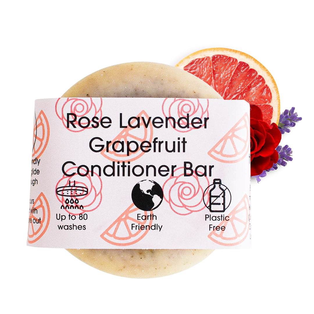 Rose, Grapefruit & Lavender Solid Conditioner Bar | Natural Hair Conditioner for All Hair Types