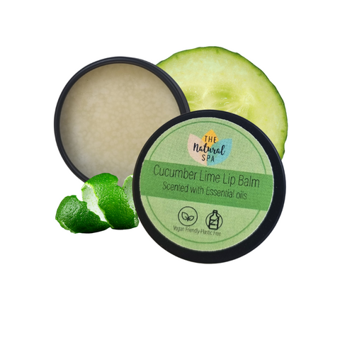 Cucumber Lime Natural Lip Balm | Vegan, Hydrating & Nourishing | Plastic-Free, Handmade Lip Care
