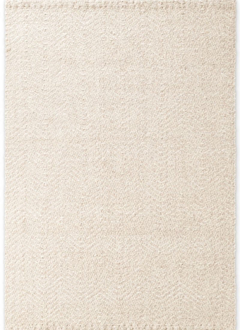 Majoli Natural White Herringbone Wool & Jute Rug