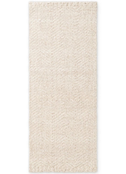 Majoli Natural White Herringbone Wool & Jute Rug