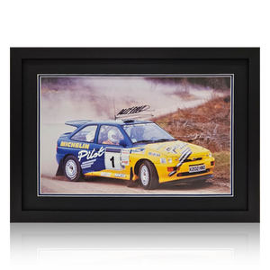 Malcolm Wilson Ford Escort Cosworth Original Signed Rally Poster Display